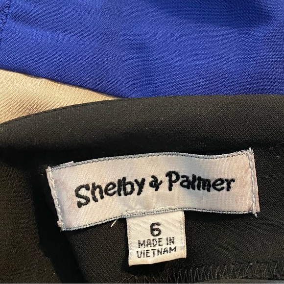 Shelby & Palmer 3/4 Dolman sleeve, Color Block Hem, Belted Shift Dress. Size 6. - Picture 4 of 4